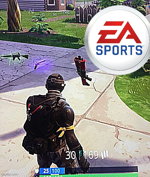 new trend: just put the ea sports logo on random images | image tagged in fortnite ghost | made w/ Imgflip meme maker