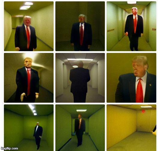 Donald Trump in the Backrooms | made w/ Imgflip meme maker