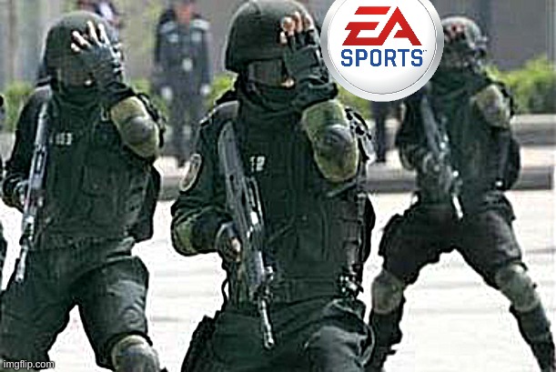 i will put ea sports on everything | image tagged in tactical facepalm | made w/ Imgflip meme maker