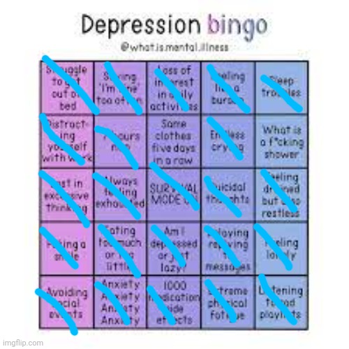 umm | image tagged in depression bingo | made w/ Imgflip meme maker