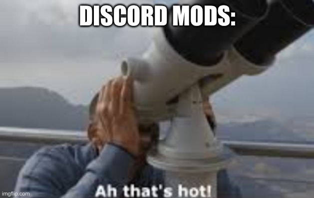 ah thats hot | DISCORD MODS: | image tagged in ah thats hot | made w/ Imgflip meme maker