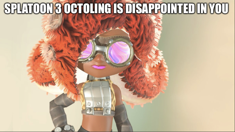 High Quality Disappointed Splatoon 3 Octoling Blank Meme Template
