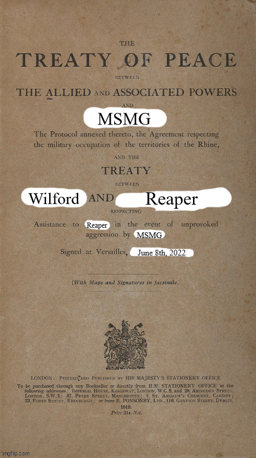 We're gonna try that one more time, just sign it. | image tagged in msmg peace treaty | made w/ Imgflip meme maker