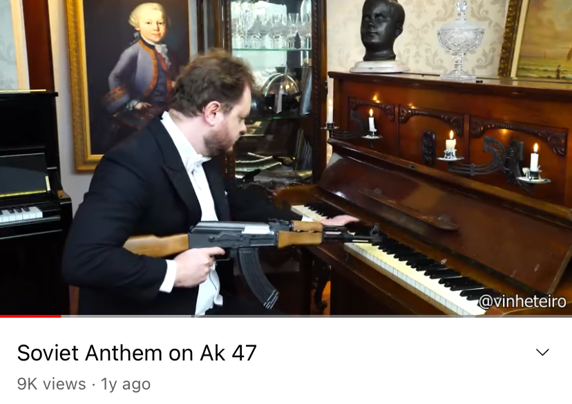 Soviet anthem on AK-47 Blank Meme Template