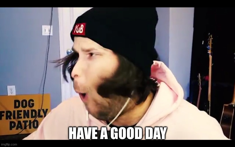 YuB pog | HAVE A GOOD DAY | image tagged in yub pog | made w/ Imgflip meme maker