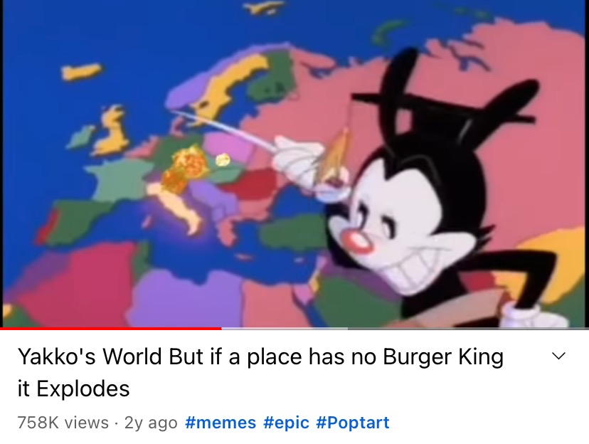 Yakko’s world Burger King Blank Meme Template