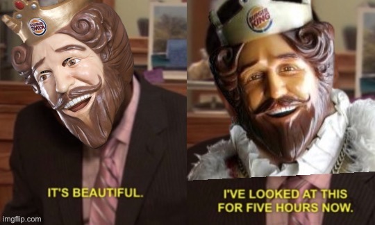 Burger King it’s beautiful I’ve looked at this for five hours | image tagged in burger king it s beautiful i ve looked at this for five hours | made w/ Imgflip meme maker