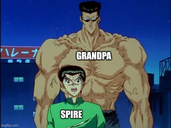 :skull: | GRANDPA; SPIRE | image tagged in e | made w/ Imgflip meme maker