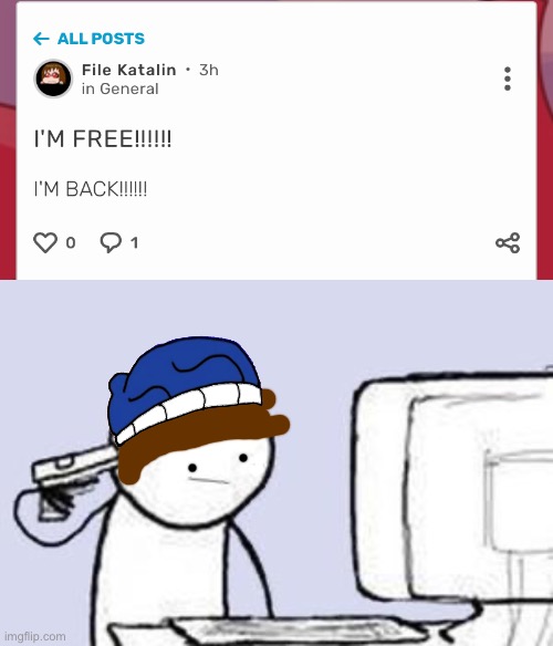 image tagged in computer suicide | made w/ Imgflip meme maker