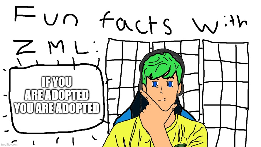 Fun fact of the day | IF YOU ARE ADOPTED YOU ARE ADOPTED | image tagged in fun facts with zmemeslol | made w/ Imgflip meme maker