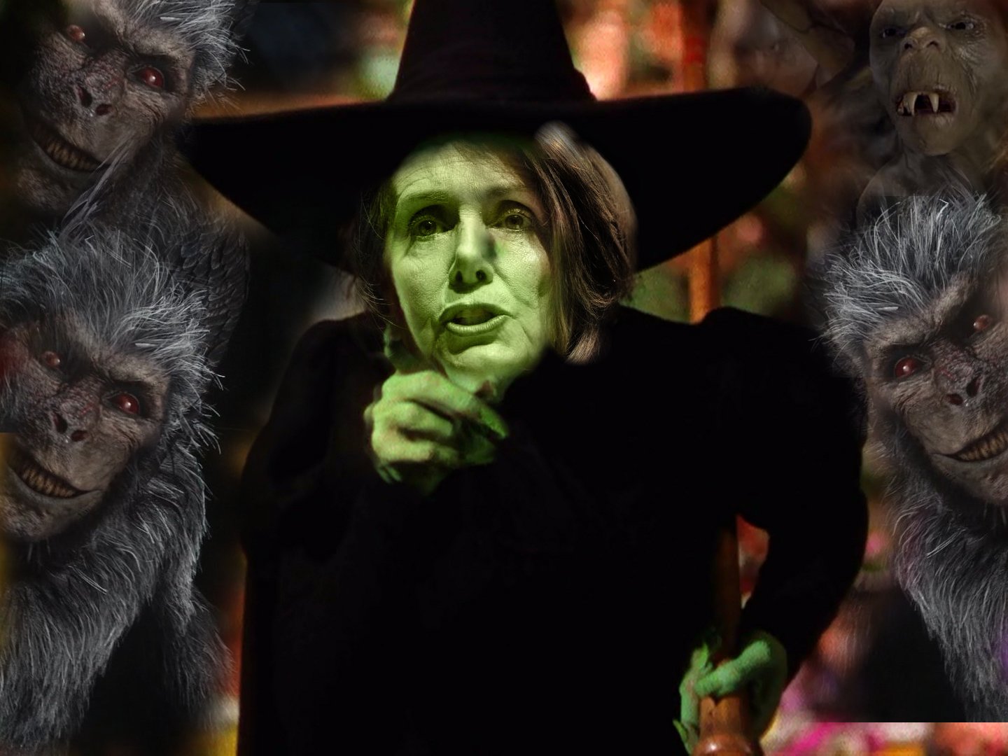 Wicked Witch Nancy flying monkeys Blank Meme Template