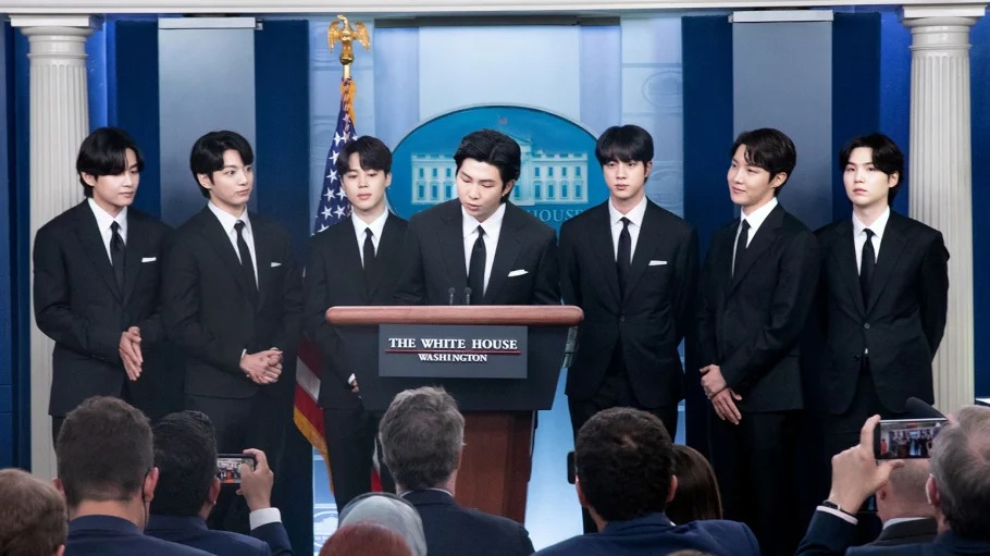 High Quality BTS at the White House Blank Meme Template