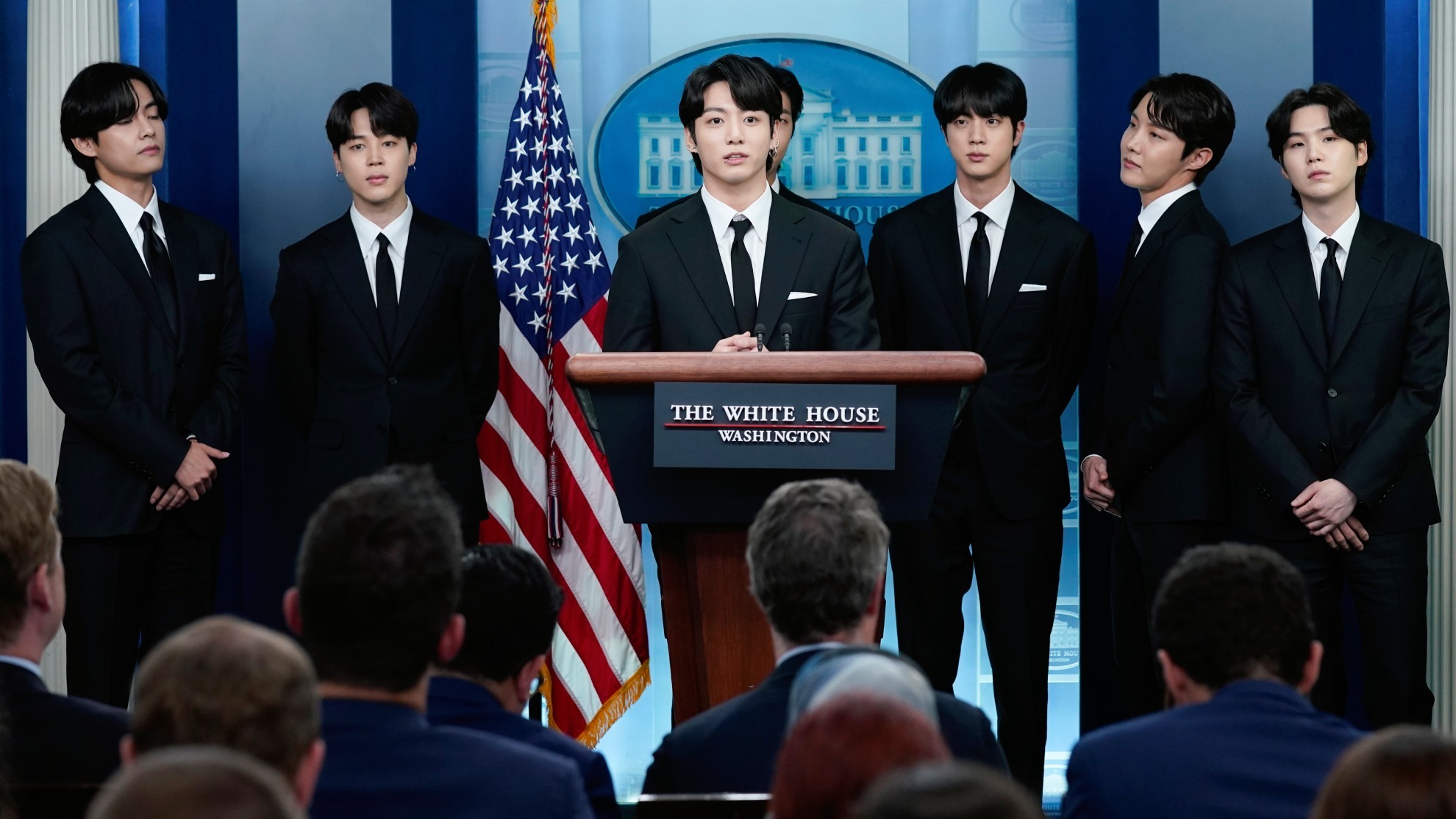 High Quality BTS at the White House Blank Meme Template