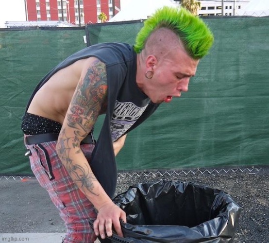 puking punk | image tagged in puking punk | made w/ Imgflip meme maker