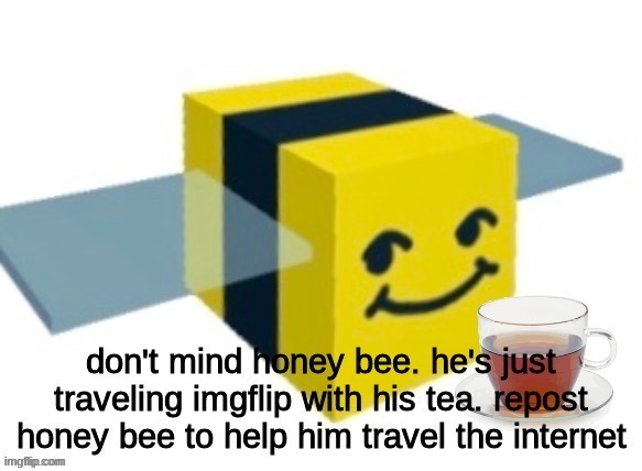 gaming cus is from the bee game from roblox | image tagged in repost,bees | made w/ Imgflip meme maker