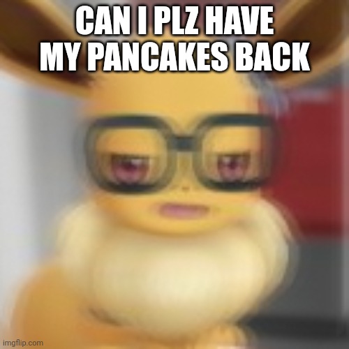 Eevee blur | CAN I PLZ HAVE MY PANCAKES BACK | image tagged in eevee blur | made w/ Imgflip meme maker