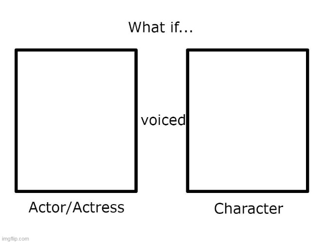 use this temp I found | image tagged in what if this actor or actress voiced this character | made w/ Imgflip meme maker