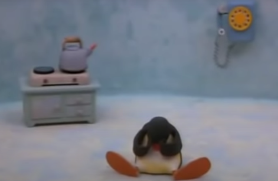 depressed pingu Blank Meme Template