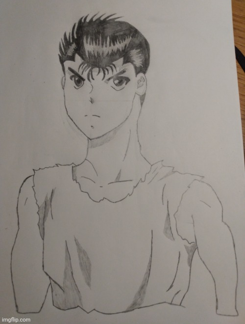 Yusuke urameshi from Yu Yu Hakusho (might add more detail later) | made w/ Imgflip meme maker