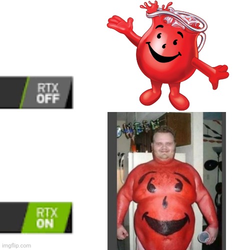 OH NOOO | image tagged in rtx on and off | made w/ Imgflip meme maker