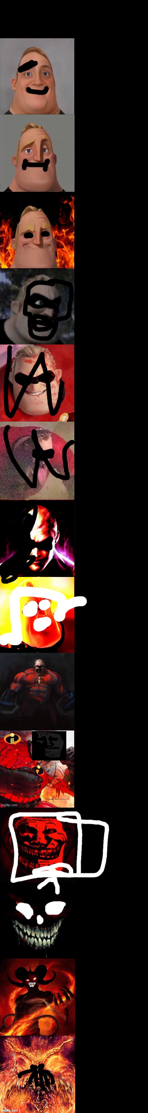 uncanny/evil extened | image tagged in mr incredible becoming evil extended | made w/ Imgflip meme maker
