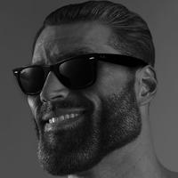 Gigachad Sunglasses Blank Meme Template