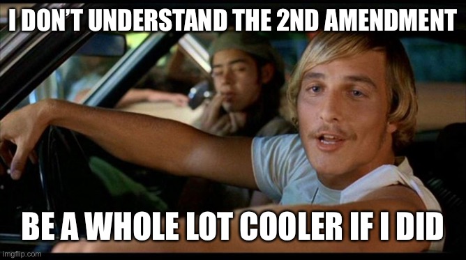 2A | I DON’T UNDERSTAND THE 2ND AMENDMENT; BE A WHOLE LOT COOLER IF I DID | image tagged in it'd be a lot cooler | made w/ Imgflip meme maker