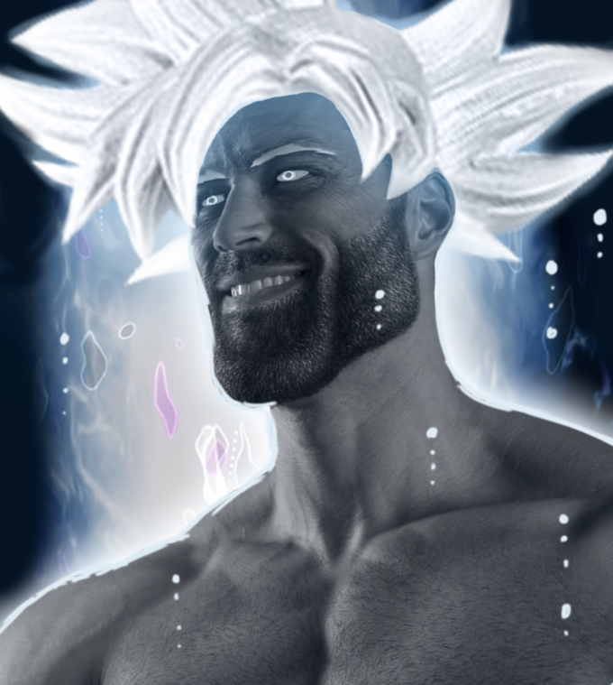 Ultra Instinct Gigachad Blank Template - Imgflip