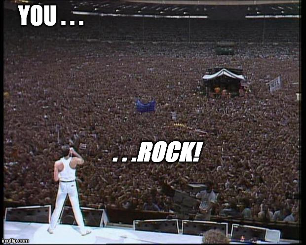 you rock this much | YOU . . . . . .ROCK! | image tagged in you rock this much | made w/ Imgflip meme maker