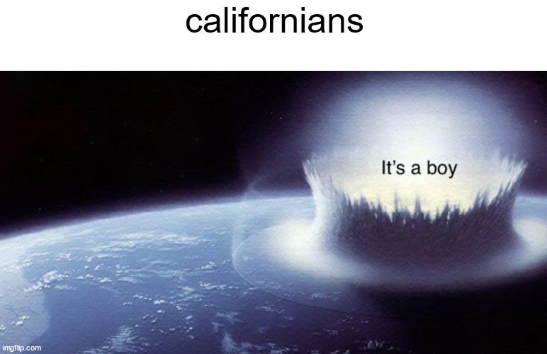it's a boy | californians | image tagged in shitpost status | made w/ Imgflip meme maker