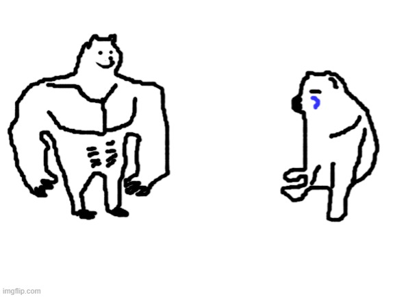 Buff Doge vs. Cheems MS Paint | image tagged in buff doge vs cheems ms paint | made w/ Imgflip meme maker