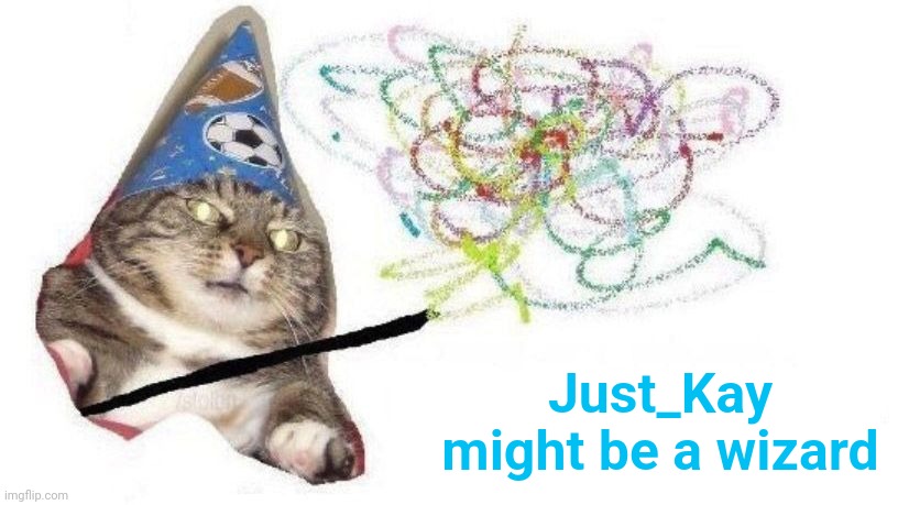 Wizard Cat | Just_Kay might be a wizard | image tagged in wizard cat | made w/ Imgflip meme maker