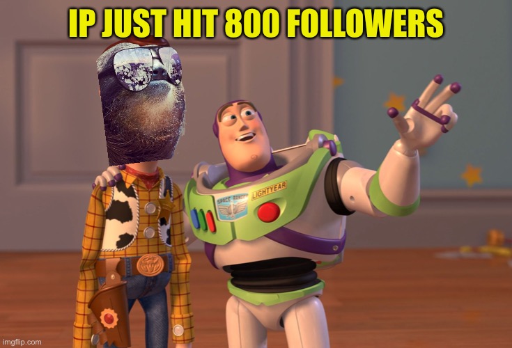 X, X Everywhere | IP JUST HIT 800 FOLLOWERS | image tagged in memes,x x everywhere | made w/ Imgflip meme maker