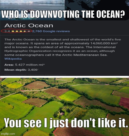 Seriously, search it up. | WHO IS DOWNVOTING THE OCEAN? You see I just don't like it. | image tagged in white background,memes,water | made w/ Imgflip meme maker