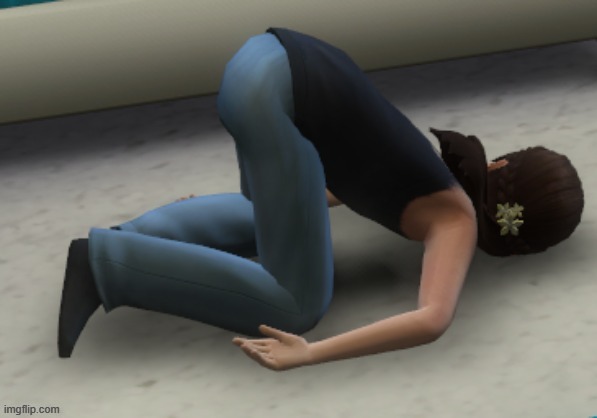this is what happens when you forget to put your sim to sleep | made w/ Imgflip meme maker