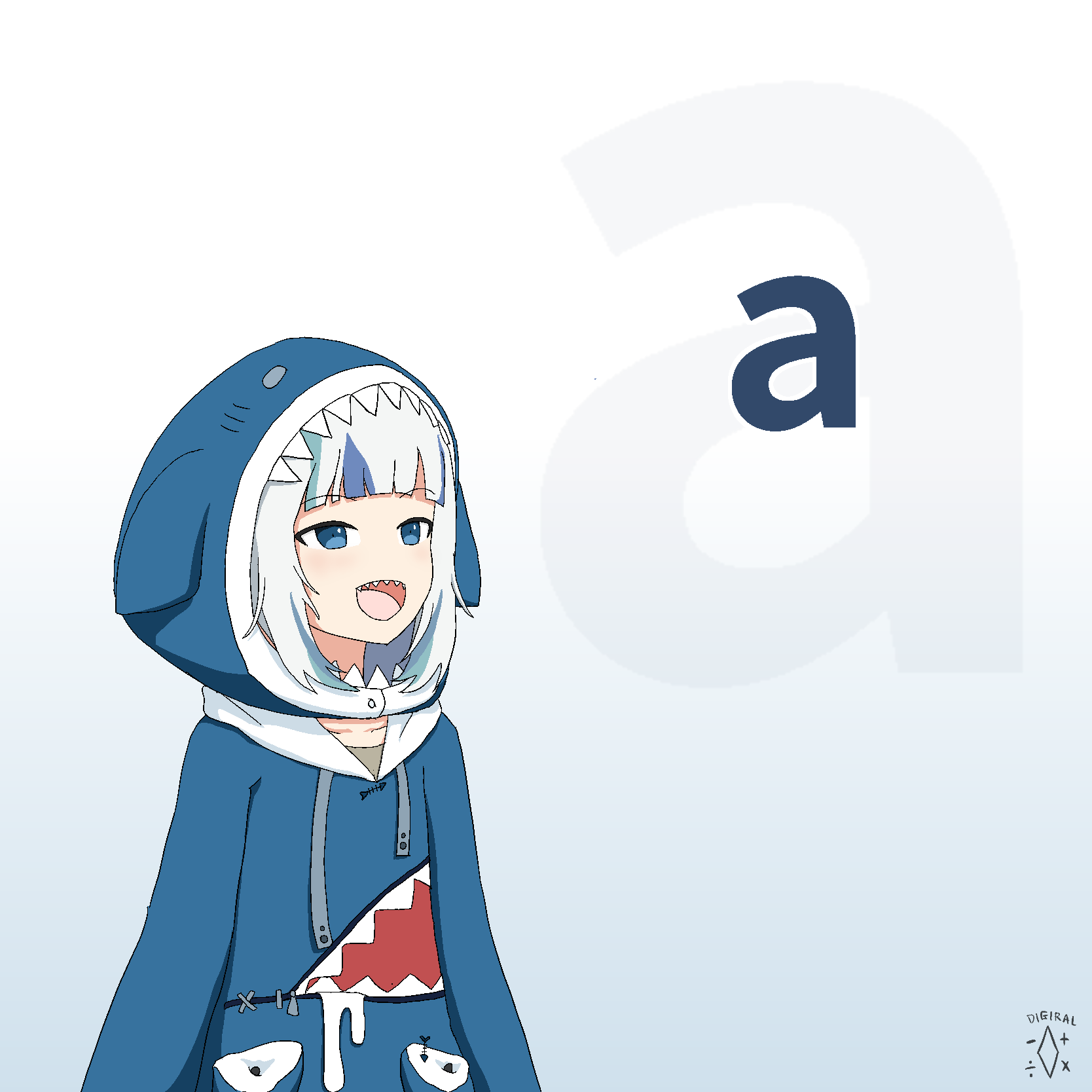 gura a v2 Blank Meme Template