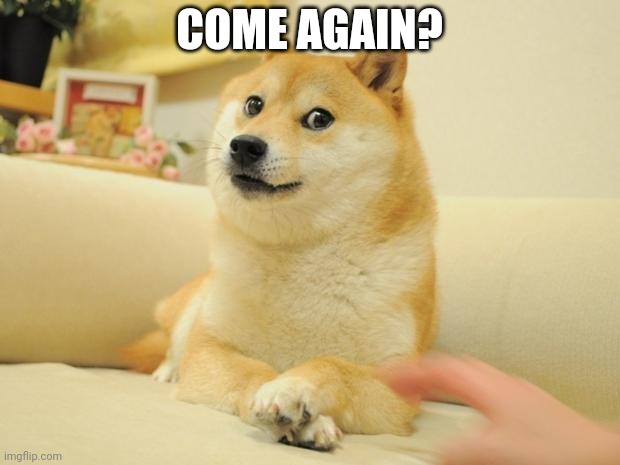 Doge 2 Meme | COME AGAIN? | image tagged in memes,doge 2 | made w/ Imgflip meme maker