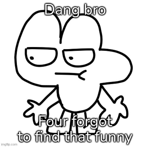 Four forgot to find that funny | image tagged in four forgot to find that funny | made w/ Imgflip meme maker