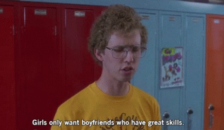 High Quality NAPOLEON DYNAMITE GIRLS ONLY WANT BOYFRIENDS WHO HAVE SKILLS Blank Meme Template