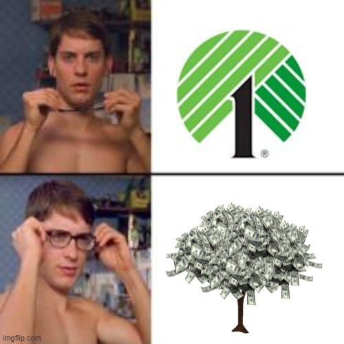 When you think of the Dollar Tree: | image tagged in peter parker glasses,dollar tree,funny | made w/ Imgflip meme maker