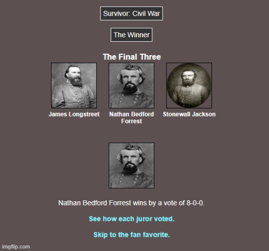 Nathan Bedford Forrest wins | made w/ Imgflip meme maker