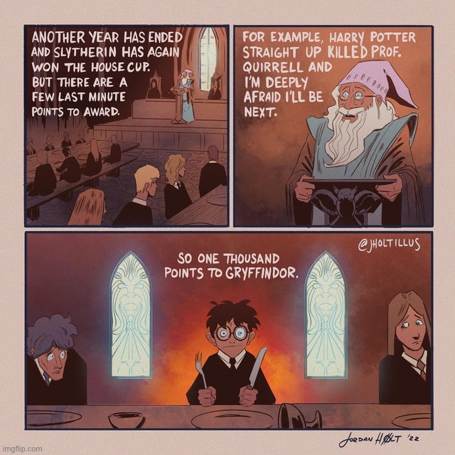 1000 points yet again to Griffindor! | image tagged in hogwarts,comics,harry potter,funny | made w/ Imgflip meme maker