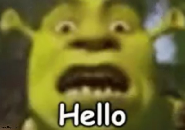 shrek hello | image tagged in shrek hello | made w/ Imgflip meme maker