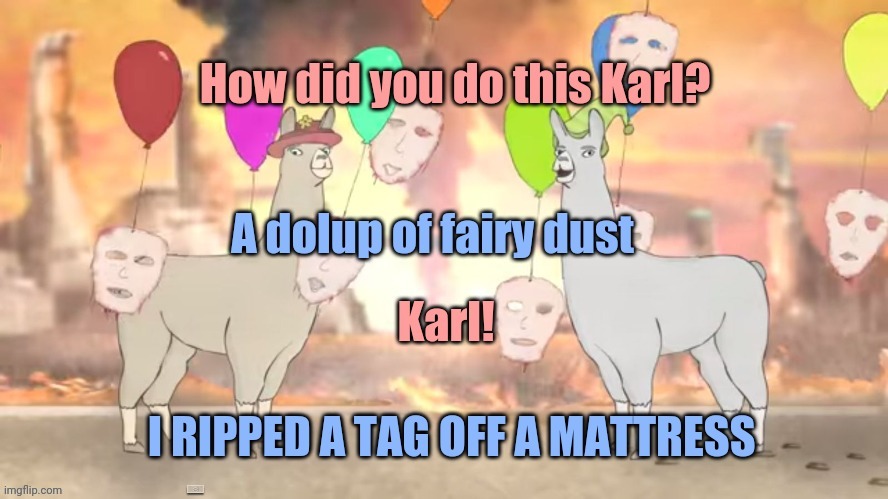 Don't rip tags off mattresses | image tagged in llamas with hats | made w/ Imgflip meme maker