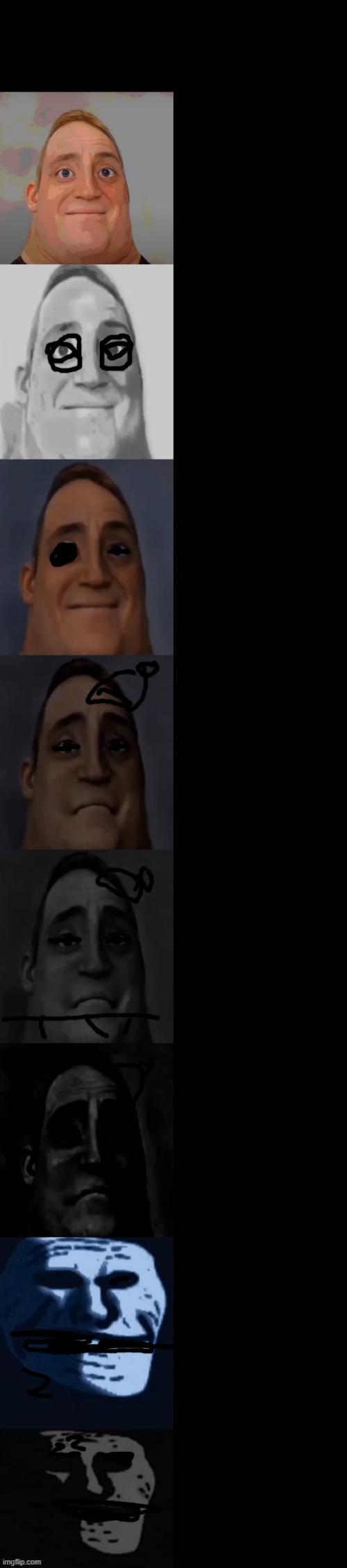 sleepy and sad | image tagged in mr incredible becoming sad | made w/ Imgflip meme maker