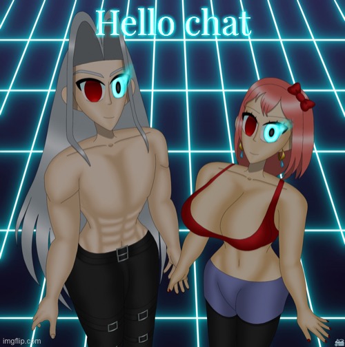 Sayori and Sephiroth | Hello chat | image tagged in sayori and sephiroth | made w/ Imgflip meme maker
