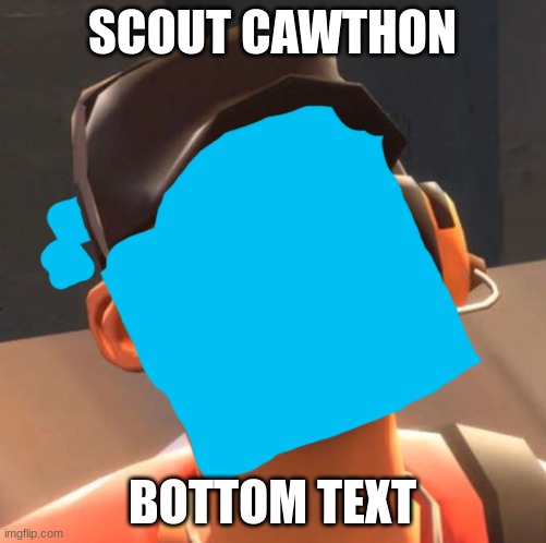 TF2 Scout | SCOUT CAWTHON BOTTOM TEXT | image tagged in tf2 scout | made w/ Imgflip meme maker