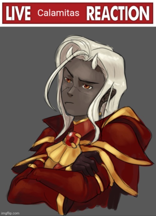 Live Calamitas reaction | image tagged in live calamitas reaction | made w/ Imgflip meme maker