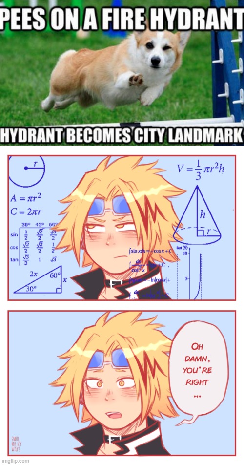 image tagged in denki oh damn you're right | made w/ Imgflip meme maker