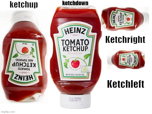 diagonal directions? |  ketchdown; ketchup; Ketchright; Ketchleft | image tagged in ketchup | made w/ Imgflip meme maker